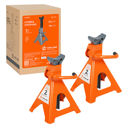 Стойка опорная 2т 262-412мм, зубчатый механизм, 2 шт.