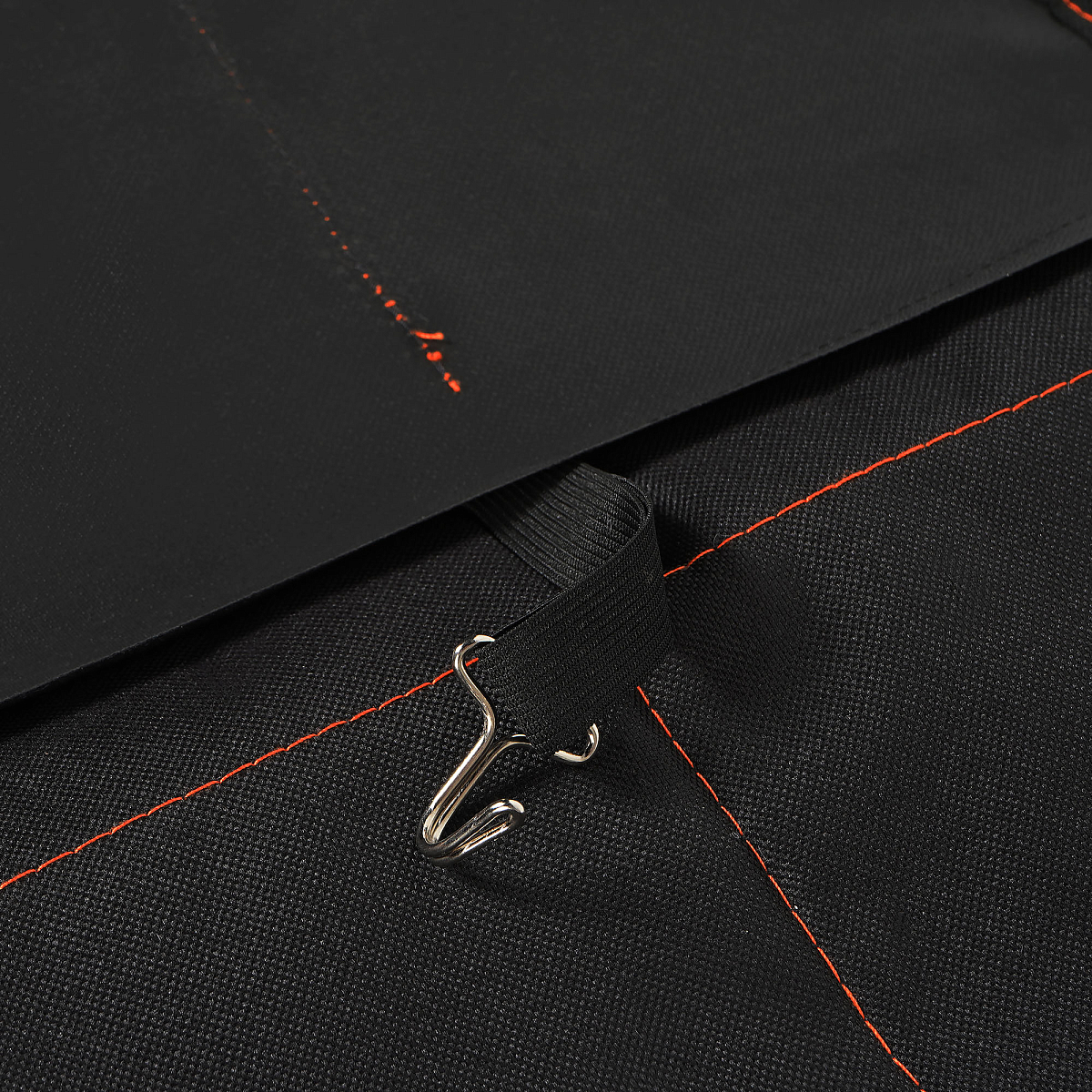 Накидка защ. под детское автокресло (108*46 см) со спинкой, с карманом, полиэстер, черн.