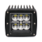Фара светодиодная квадратная, 6LED, ближний свет, 18Вт, 82х75х75мм, 12/24В, PLUS