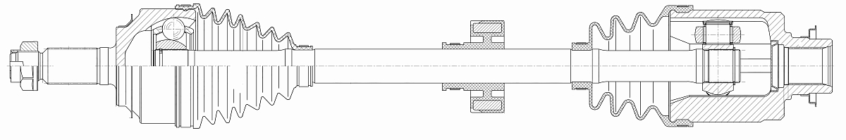 Привод передний правый для автомобилей Honda Civic (05-) 1.8i MT
