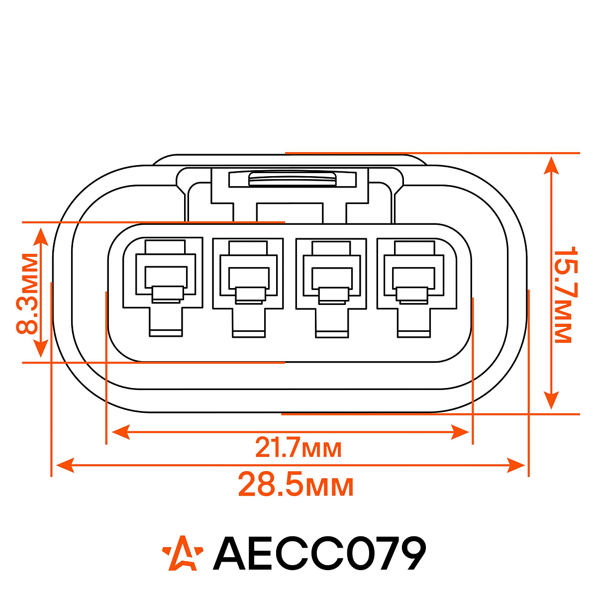 Разъём 4 pin с проводами для катушки зажигания Toyota, Lexus, Peugeot