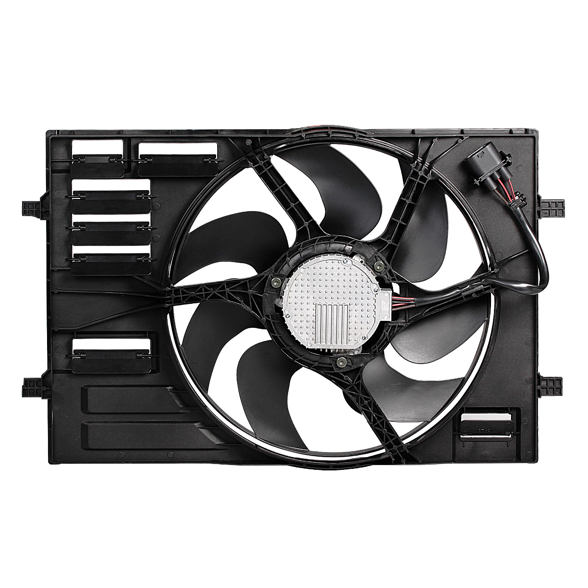 Электровентилятор охлаждения для автомобилей Skoda Octavia A7 (13-)/VW Tiguan II (16-) 1.8T/2.0T (с кожухом)