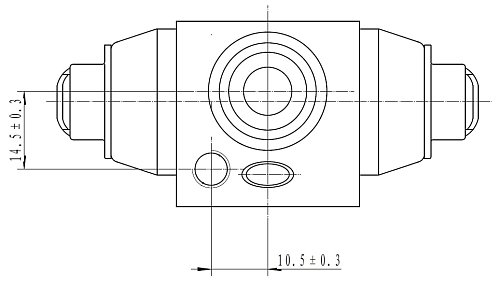 Цилиндр тормозной для автомобилей VW Polo (94-) / Golf III (91-) задний левый / правый d=17.5мм (алюминий)