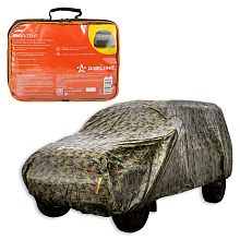 Чехол-тент на автомобиль защитный, XL(500*195*160см, молния для двери, летний камуфляж