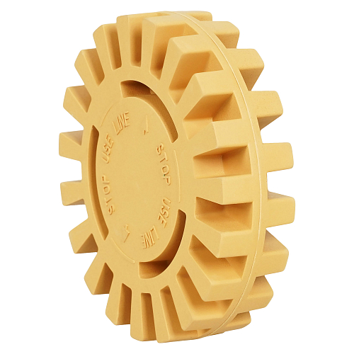 Диск зачистной для удаления скотча на шуруповерт, 100 мм, ребристый, с адаптером