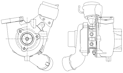 Турбокомпрессор для а/м Kia Sorento (06-) 2.5CRDi E-4 (BV43)