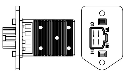 Резистор электровентилятора отопителя для автомобилей Chevrolet Lacetti (04-)/Daewoo Gentra (13-)