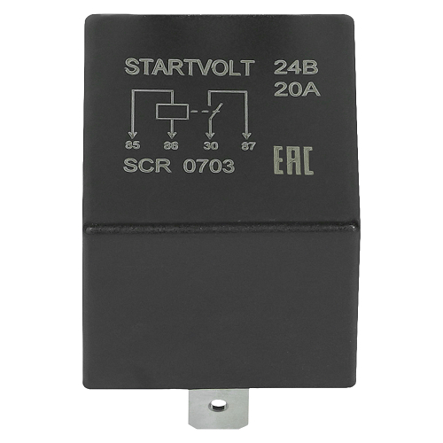 Реле 24V 20A 4 контакта (без кронштейна, без резистора)