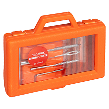 Ремкомплект для б/к шин в кейсе (шило для жгута + напильник + спиральное, жгуты 5 шт., нож)