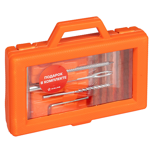 Ремкомплект для б/к шин в кейсе (шило для жгута + напильник + спиральное, жгуты 5 шт., нож)