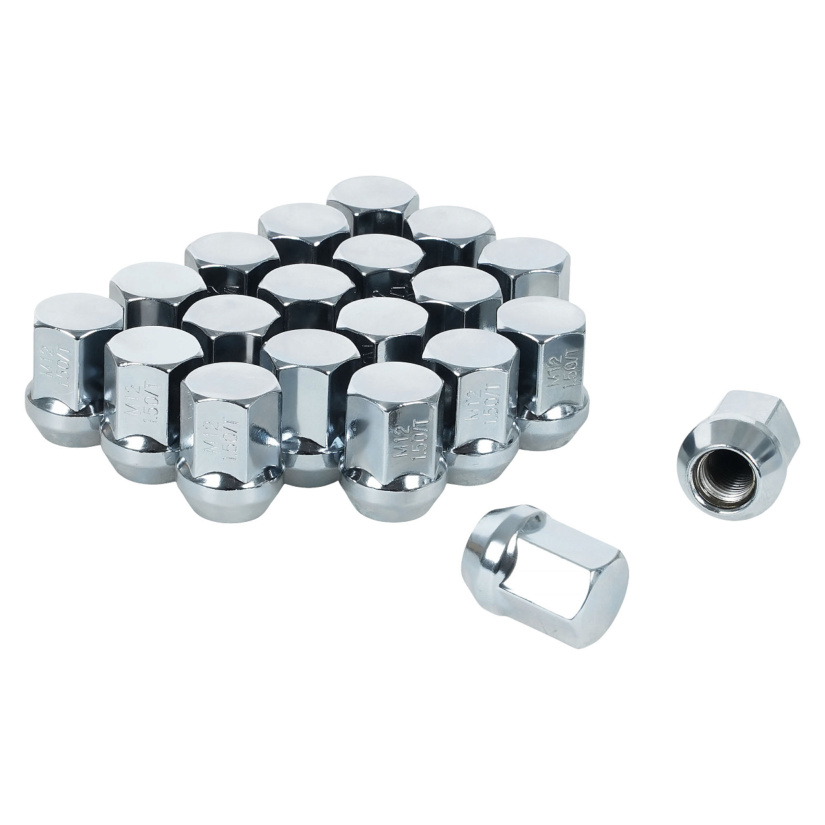 Гайка колесная M12x1,5x29, конус, ключ 19, закрытая, хром, 20 шт для а/м Chevrolet