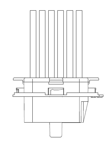 Резистор электровентилятора отопителя для автомобилей Mercedes-Benz C (W204) (07-)/E (W212) (09-)/GLK (X204) (08-)/Sprinter (906) (06-)/LD Freelander 2 (06-)/Volvo XC60 (07-)/S80 II (06-)/Citroen C4 (04-)
