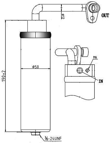 Ресивер-осушитель конденсора для автомобилей Qashqai (06-) 1.6i/2.0i