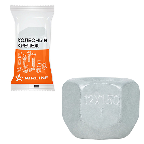 Гайка колесная M12x1,5x16, конус, ключ 19, открытая, дакромет, 1 шт для Ford/Volvo