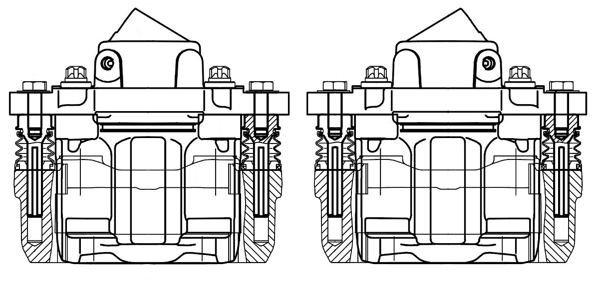 Комплект суппортов тормозных для автомобилей Лада 2108 передний левый 1 штука / правый 1 штука d=48мм (в сборе со скобами)