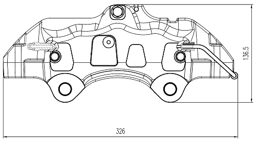 Суппорт тормозной для автомобилей VW Touareg (02-) передний левый d=34/36/38мм