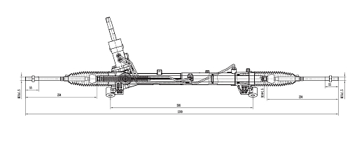 Механизм рулевой (рейка) для автомобиля Ford Focus II (05-) (с сервотроником) (гидравлический)