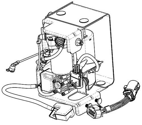 Компрессор пневмоподвески для а/м Chevrolet Tahoe (06-)/Cadillac Escalade (06-) 5.3i/6.2i
