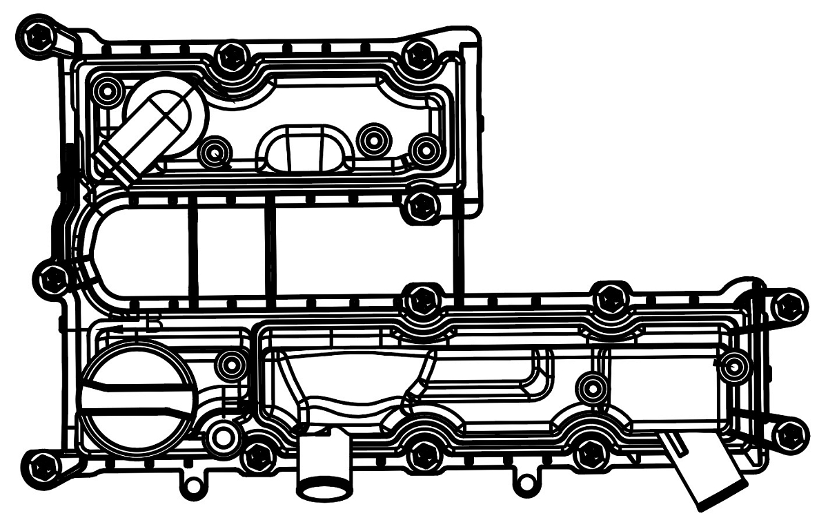 Крышка клапанная для а/м Ford Kuga II (13-)/C-Max (10-) 1.6i