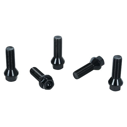 Болт колесный M14x1,5x35x55, конус, ключ 17, чёрный электрофорез, 20 шт для а/м BMW