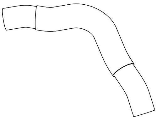 Патрубок охл. для а/м Mitsubishi Outlander (12-) 2.0i АТ нижн. к дв. (EPDM, 1 шт.)