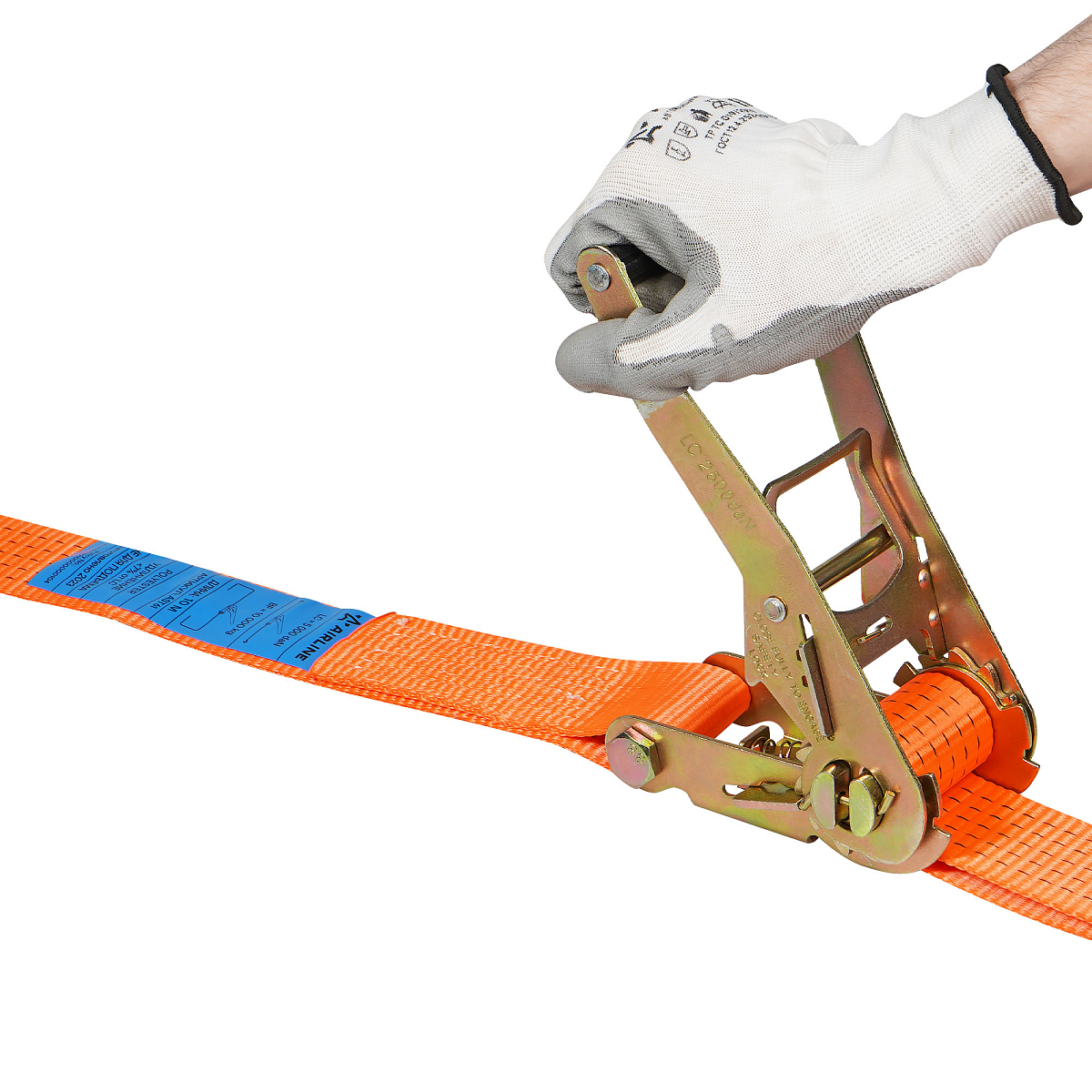 Ремень крепления груза с храповиком, кольцевой 10 т, 10 м