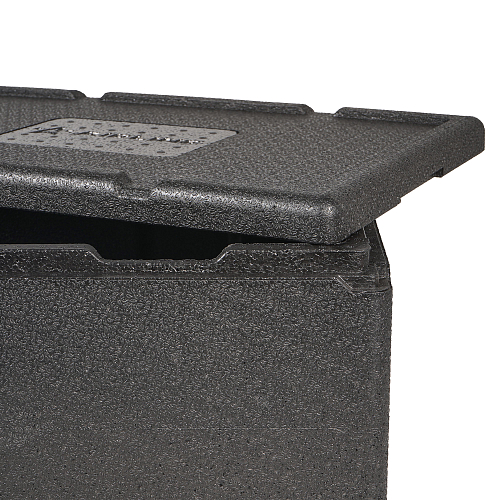 Термоконтейнер с крышкой 32 л, 600*400*240мм, ВПП, цвет черный