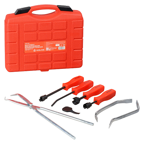 Инструмент для обслуживания барабанных тормозов, набор 8пр., пласт. кейс