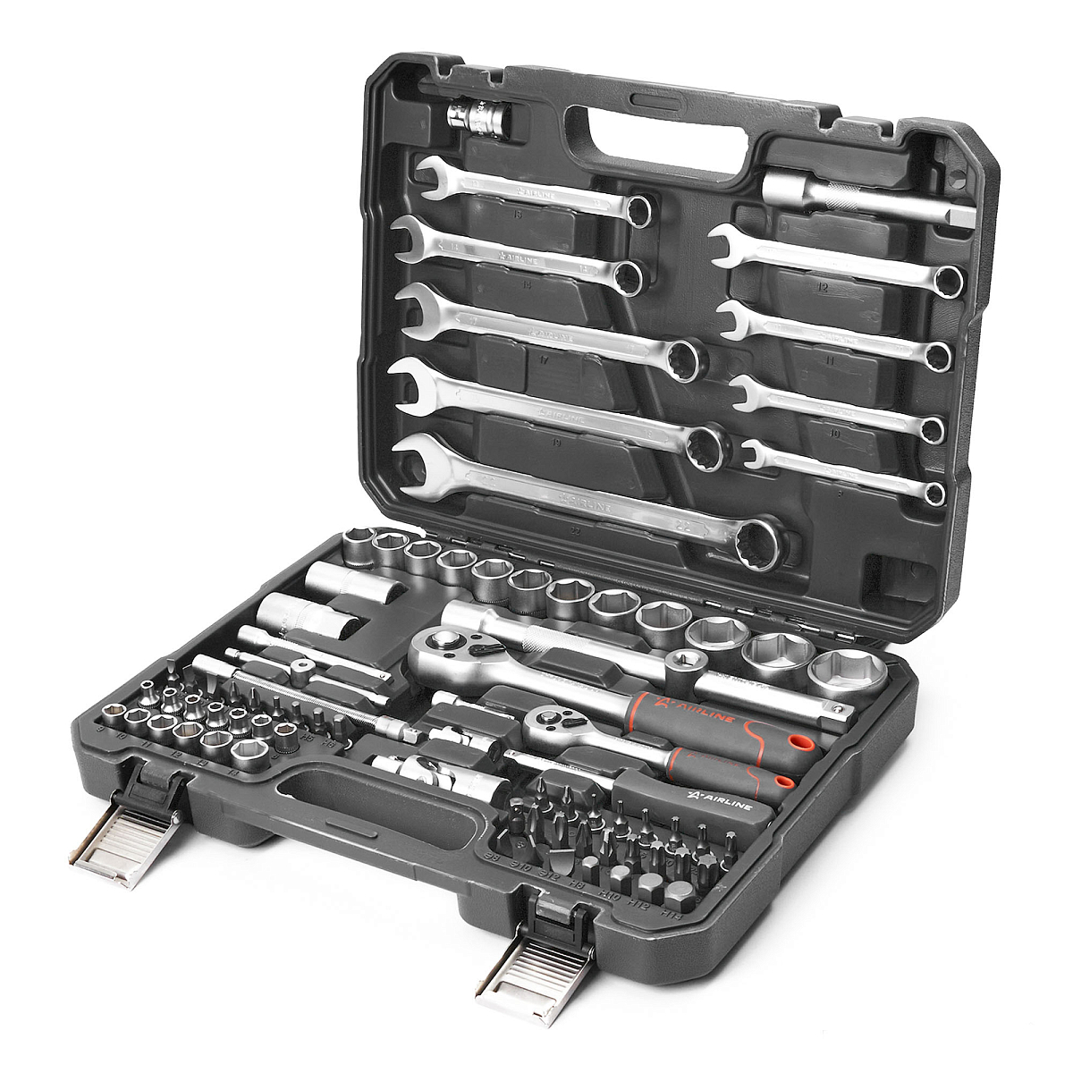 Набор инструментов универсальный 82пр. (головки 1/2", 1/4") кейс