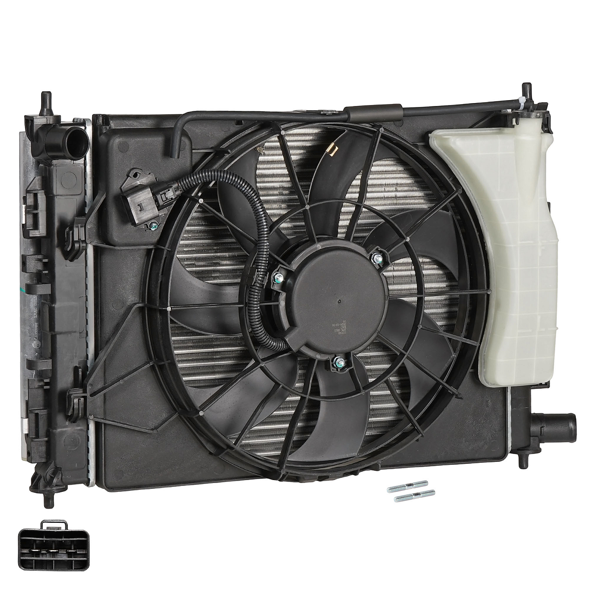 Блок охлаждения (радиатор+конденсор+вентилятор) для автомобилей Solaris (17-)/Rio (17-) MT