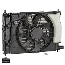 Блок охлаждения (радиатор+конденсор+вентилятор) для автомобилей Solaris (17-)/Rio (17-) MT