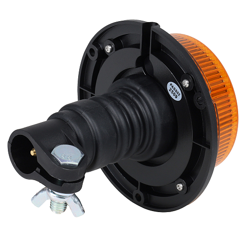 Маяк проблесковый светодиодный PRO, 18Вт, 18LED, 12/24В, 1 режим, DIN кронштейн, D-120мм, H-133мм