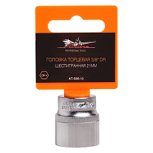 Головка торцевая 3/8"DR шестигранная 21мм, L=25мм пласт.подвес