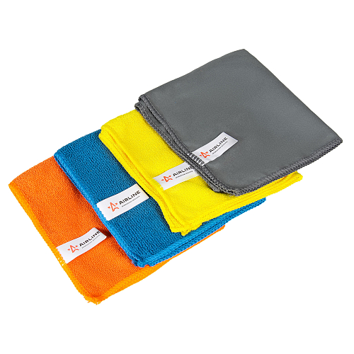 Набор салфеток "рулончики" из микрофибры (4шт., 20*20 см)