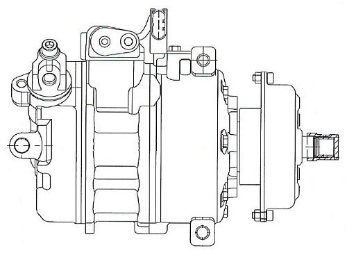Компрессор кондиционера для автомобилей Touareg (02-)/Transporter T5 (03-) 2.5TDi