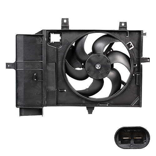 Электровентилятор охлаждения для автомобилей Nissan Note (06-)/Micra (02-) AT (с кожухом)