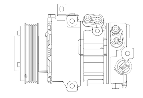 Компрессор кондиционера для автомобилей Creta (16-) 2.0i