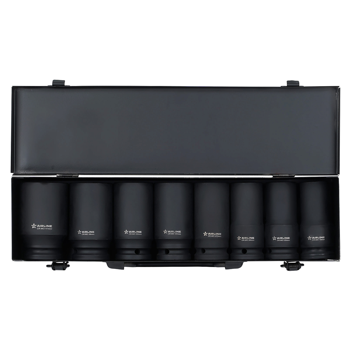 Набор головок ударных 3/4"DR L=90мм, 8пр. (19-41мм) металл.кейс