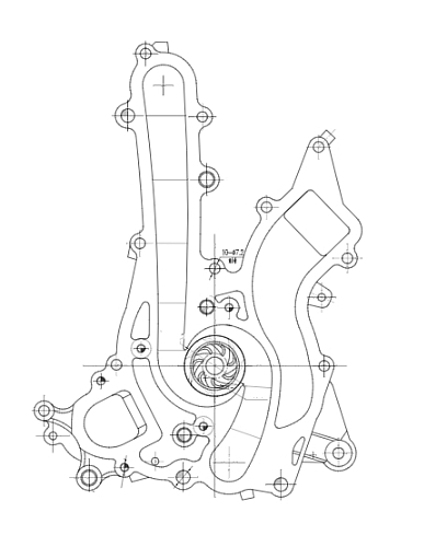 Насос водяной для автомобилей Mercedes-Benz E (W212) (09-)/ML (W166) (11-) 3.5i [M276]