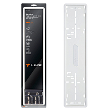 Рамка под номерной знак PRO, силиконовая с металл.основой, 1 шт., крепл., белая