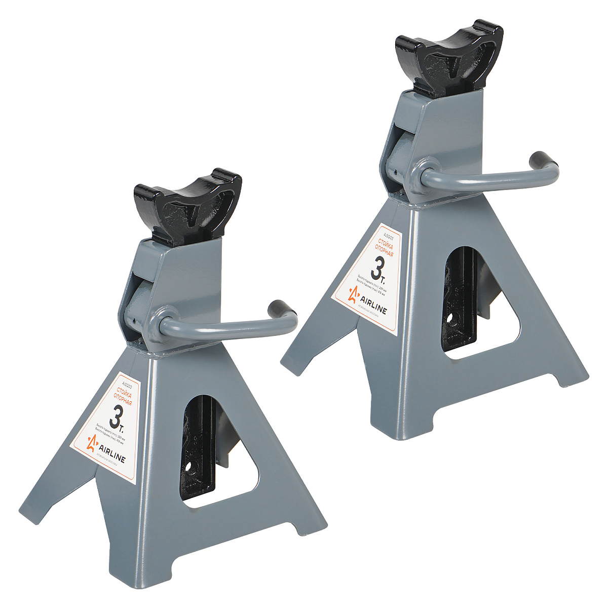 Стойка опорная 3т 289-418мм, зубчатый механизм, 2 шт.