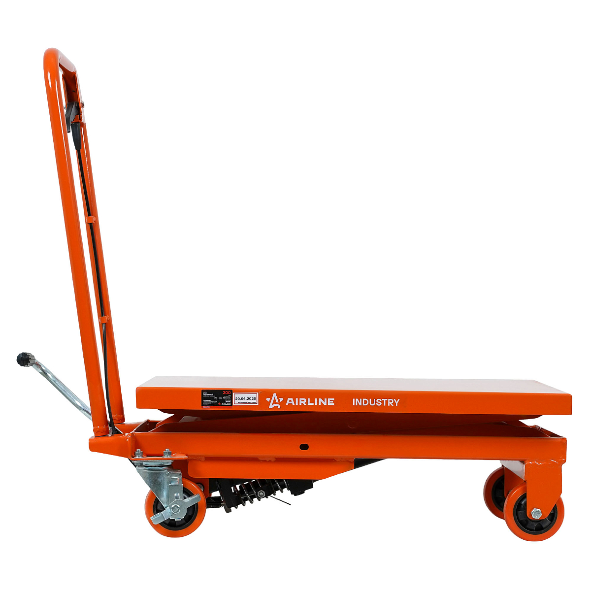 Стол подъемный гидравлический г/п 300кг 240-720мм передвижной, платформа 700x450мм