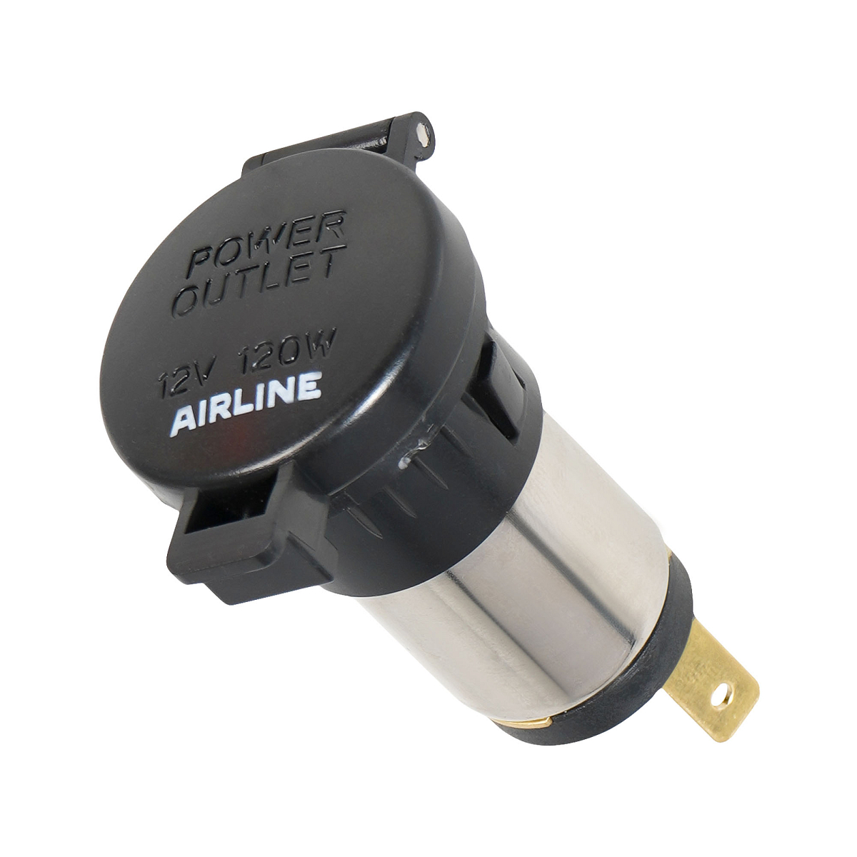 Гнездо прикуривателя дополнительное 120Вт (12В, 10А) металл.