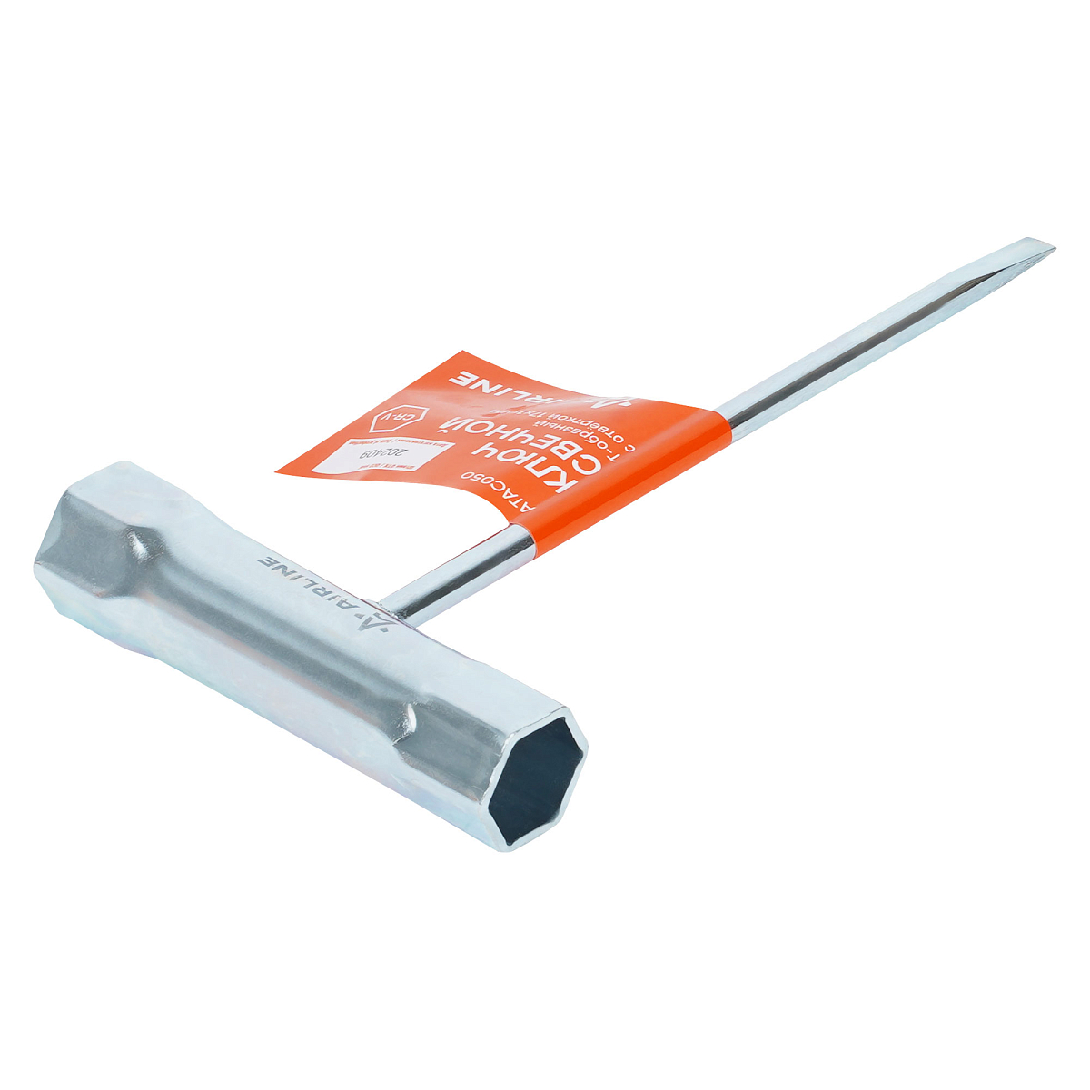 Ключ свечной Т-образный с отвёрткой 17x19мм