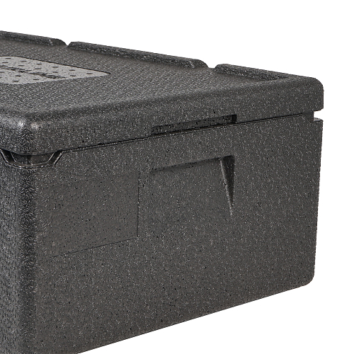 Термоконтейнер с крышкой 32 л, 600*400*240мм, ВПП, цвет черный