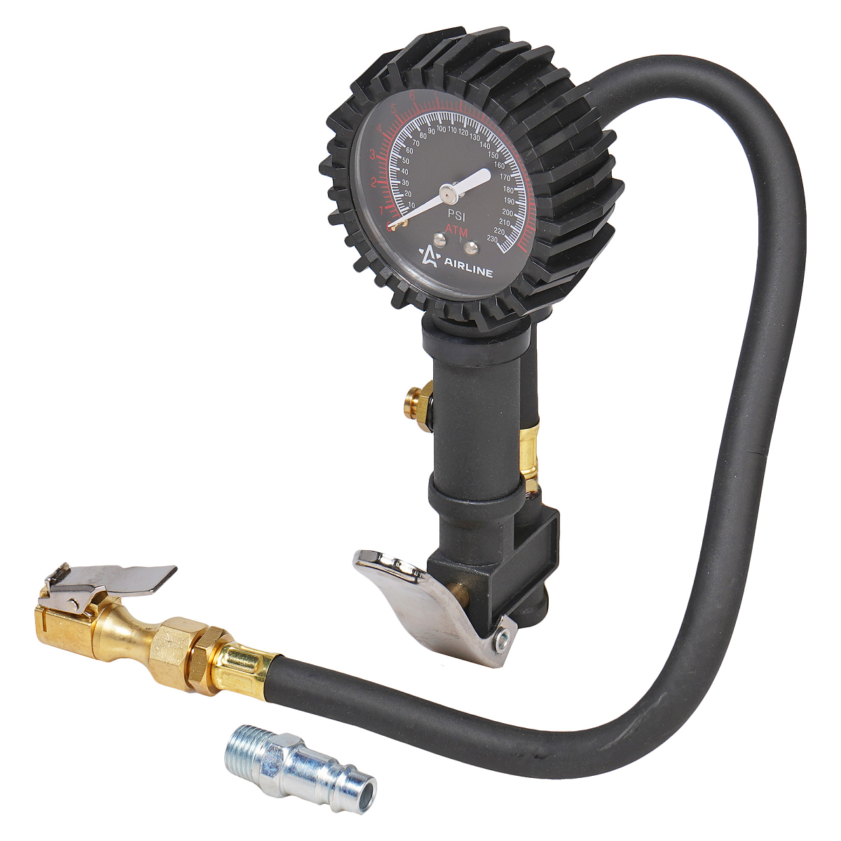 Пистолет для накачки шин 16 АТМ PRO с манометром обрезин. с клапаном сброса