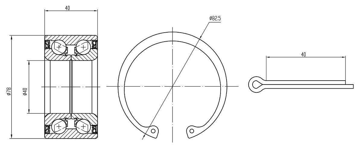 Ремкомплект ступицы передней для автомобиля Chevrolet Aveo T300 (11-)