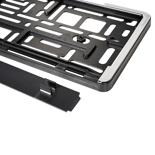 Рамка под номерной знак "Хром", с планкой