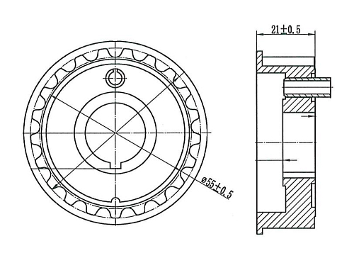 Шкив ГРМ для автомобилей Лада Granta (дв. 21116) коленвала со штивфтом