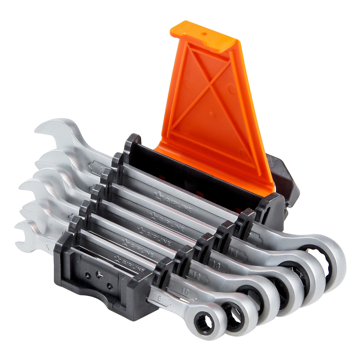 Набор ключей комбинированных трещоточных PRO 6пр. (8-17мм) холдер